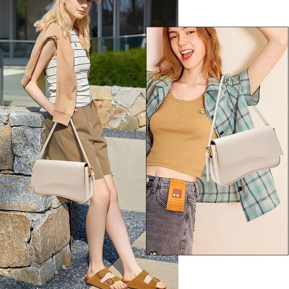 Small Shoulder Bags,Crossbody Purses for Women Vegan Leather Handbag Clutch Hobo - Picture 6 of 6